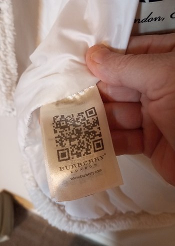 Beyaz Kürklü Kadın Midi Ceket orjinal - Görsel 4