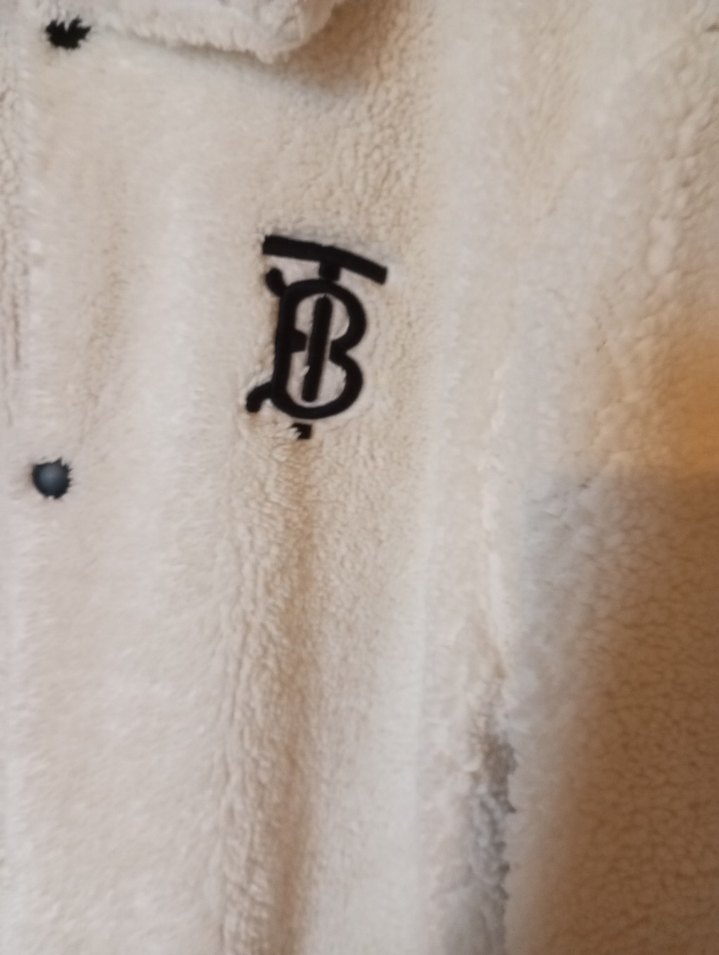 Beyaz Kürklü Kadın Midi Ceket orjinal - Görsel 2