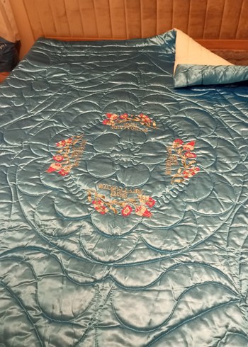 bebe mavisi çeyizlik cift kisilik pamuk yorgan - Görsel 8