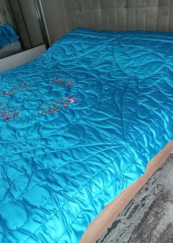 bebe mavisi çeyizlik cift kisilik pamuk yorgan - Görsel 4