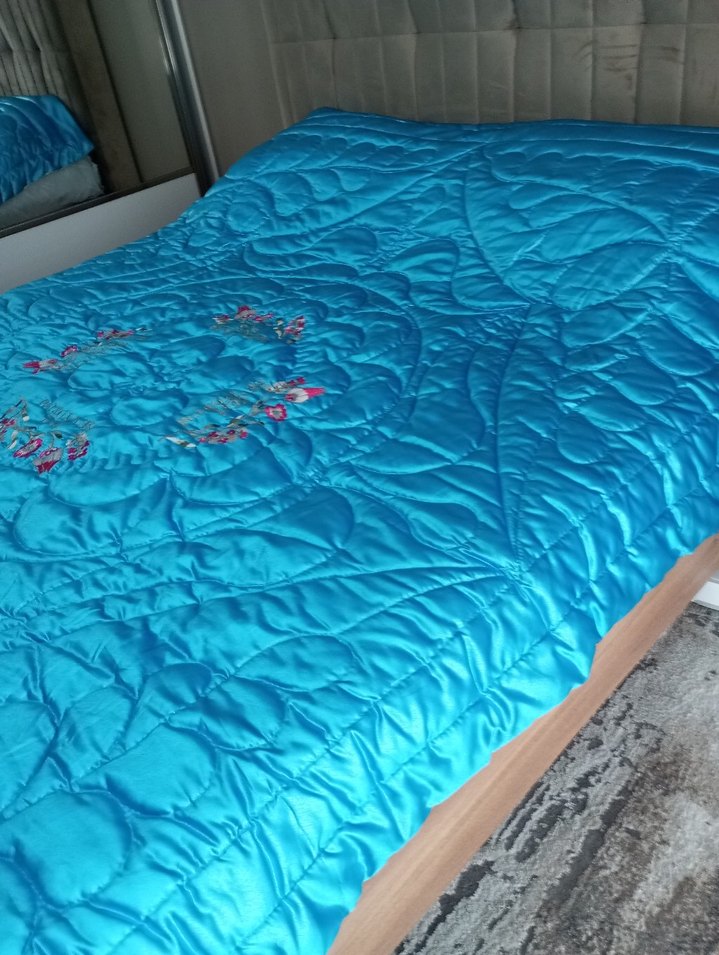 bebe mavisi çeyizlik cift kisilik pamuk yorgan - Görsel 4