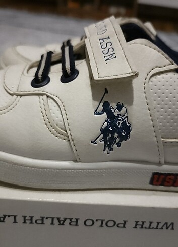 U.S Polo Assn. USPA BEYAZ DERİ SPOR AYAKKABI ÇOCUK