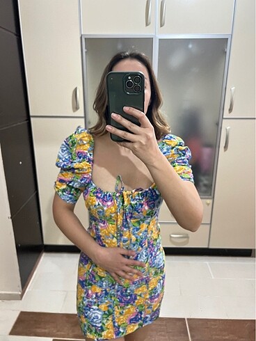xs Beden Yazlık çiçekli şık elbise