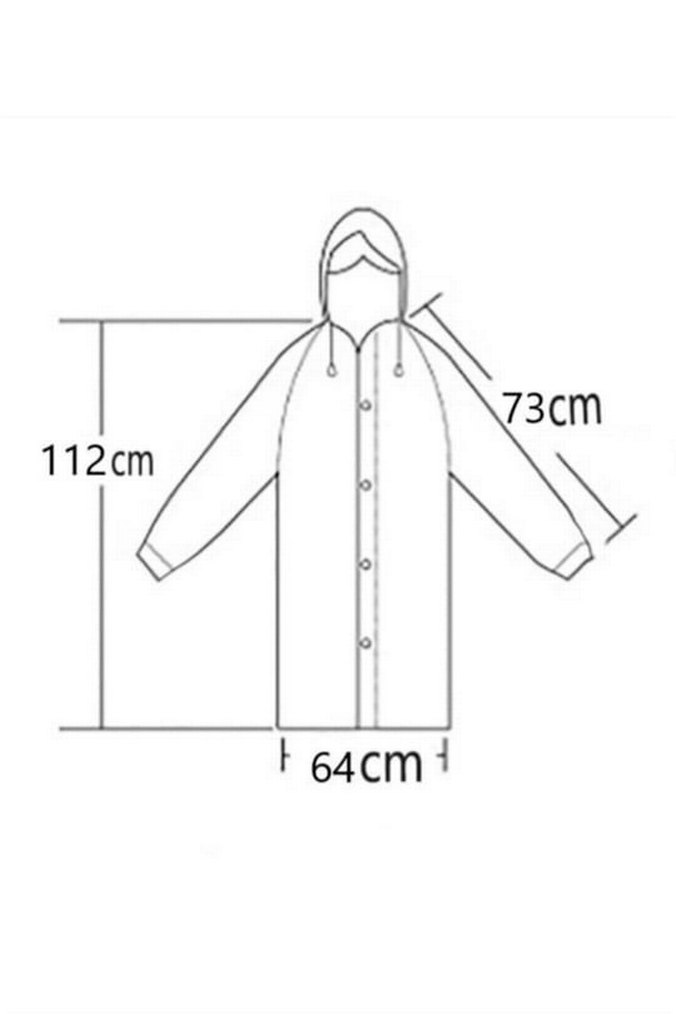 Unisex Eva Kumaş Kapüşonlu Yağmurluk - Görsel 5