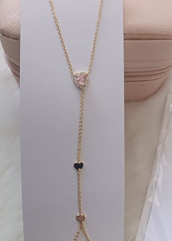 Şahmeran Altın Renkli Zincir Detaylı Kadın El Zinciri - Görsel 2