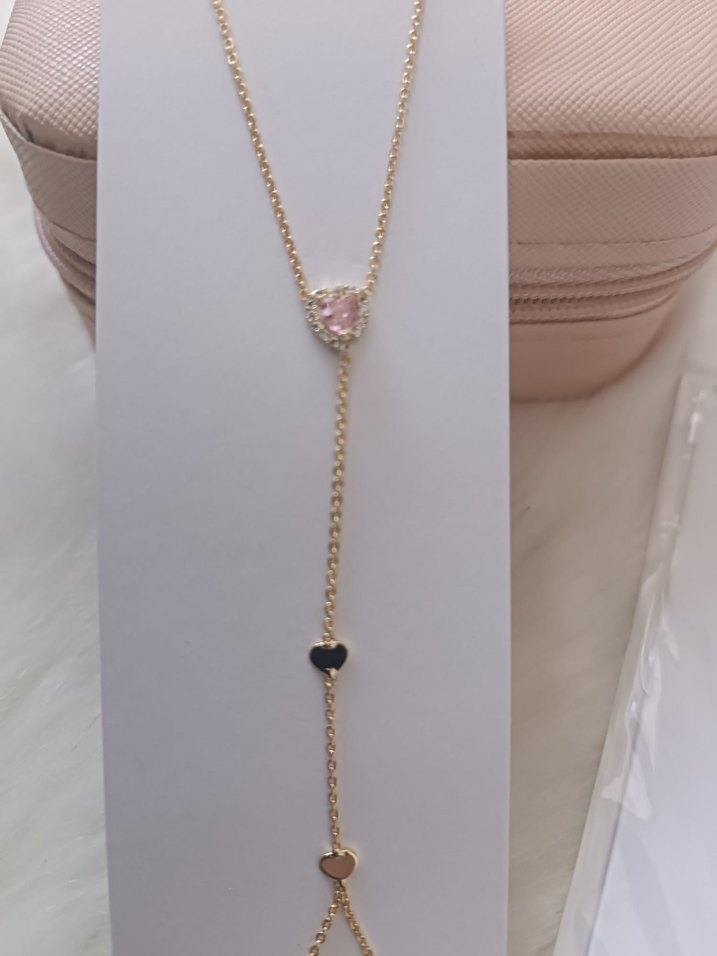 Şahmeran Altın Renkli Zincir Detaylı Kadın El Zinciri - Görsel 2