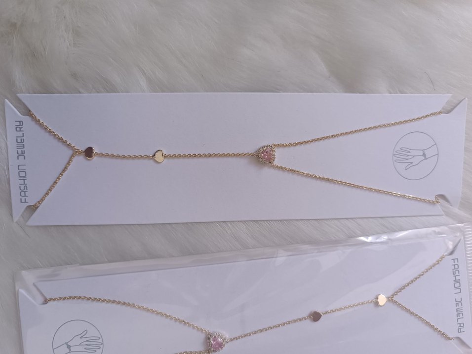 Şahmeran Altın Renkli Zincir Detaylı Kadın El Zinciri - Görsel 4