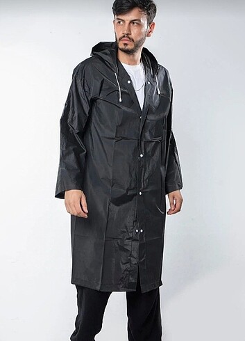 Diğer Siyah Yağmurluk Bay Bayan Unisex 