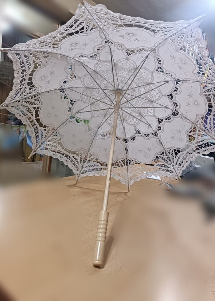 Dantelli Şemsiye Düğün Parti Yazlık - Görsel 4