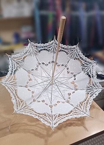 Dantelli Şemsiye Düğün Parti Yazlık - Görsel 3