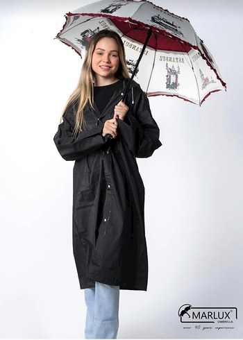 Marlux Bordo Fırfırlı Kadın Şemsiye Manuel - Görsel 2