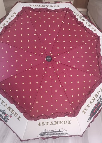 Marlux Bordo Fırfırlı Kadın Şemsiye Manuel - Görsel 7