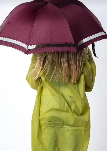 Hobbs Bordo Dantel Detaylı Kadın Şemsiye - Görsel 3