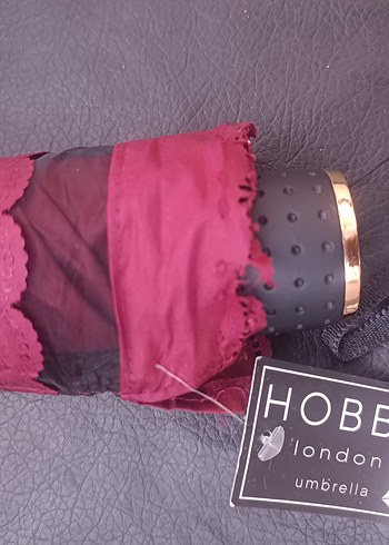 Hobbs Bordo Dantel Detaylı Kadın Şemsiye - Görsel 8