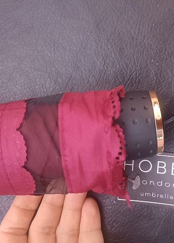Hobbs Bordo Dantel Detaylı Kadın Şemsiye - Görsel 9