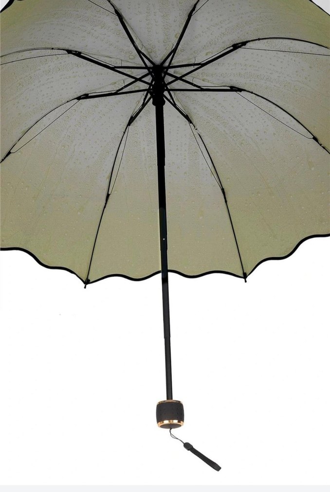 Haki Yeşil Bayan Şemsiye Su Damlalı - Görsel 3