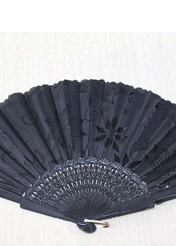 Siyah Katlanabilir Yelpaze 23 Cm