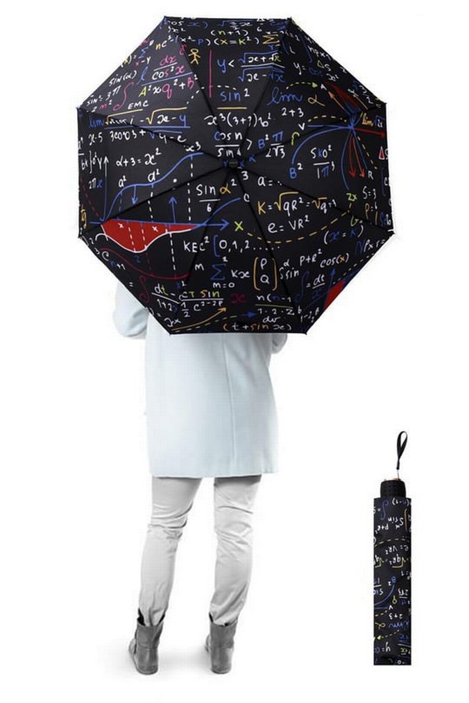 Matematik Formül Desenli Yarasa Model 8 Telli Şemsiye - Görsel 4
