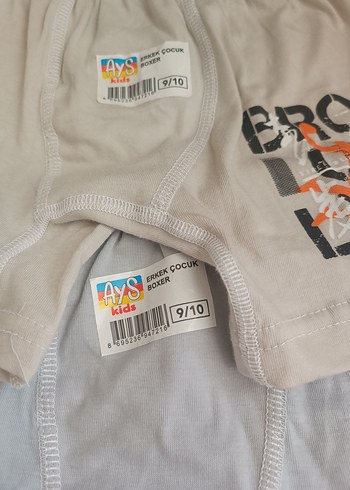 10 Yaş Beden Baskılı Erkek Çocuk Boxer Seti 3 Adet