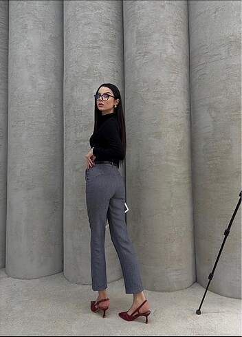 Zara Dar paça kemerli kumaş pantolon
