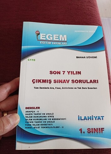 ilahiyat 1. sınıf çıkmış sorular