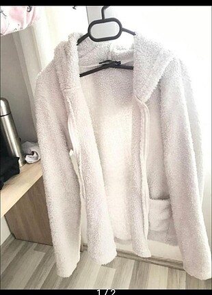 Peluş sweatshirt beyaz 38 m beden