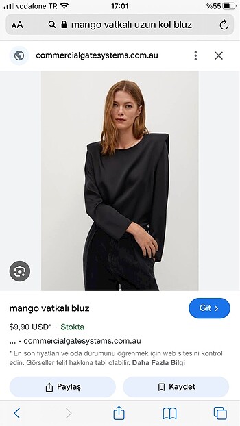 Mango uzun kol bluz