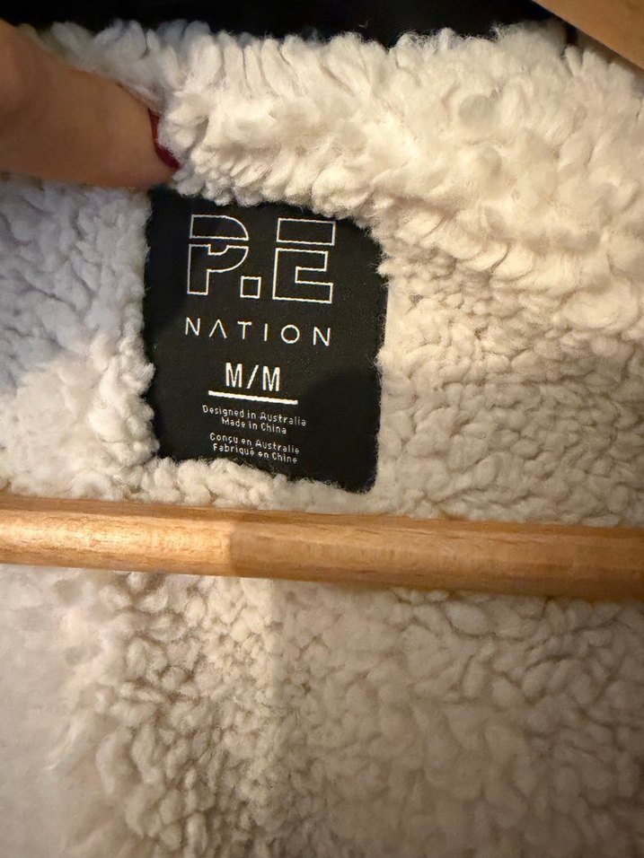 Kırık Beyaz-Siyah Oversize Kışlık Mont - Görsel 2