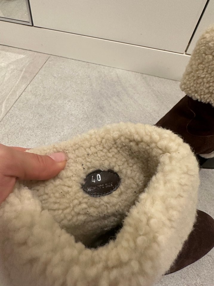 Tods Kahverengi Süet Kadın Topuklu Bot - Görsel 3