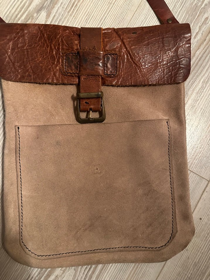 Bej Süet Kadın Çanta Tokalı - Görsel 3