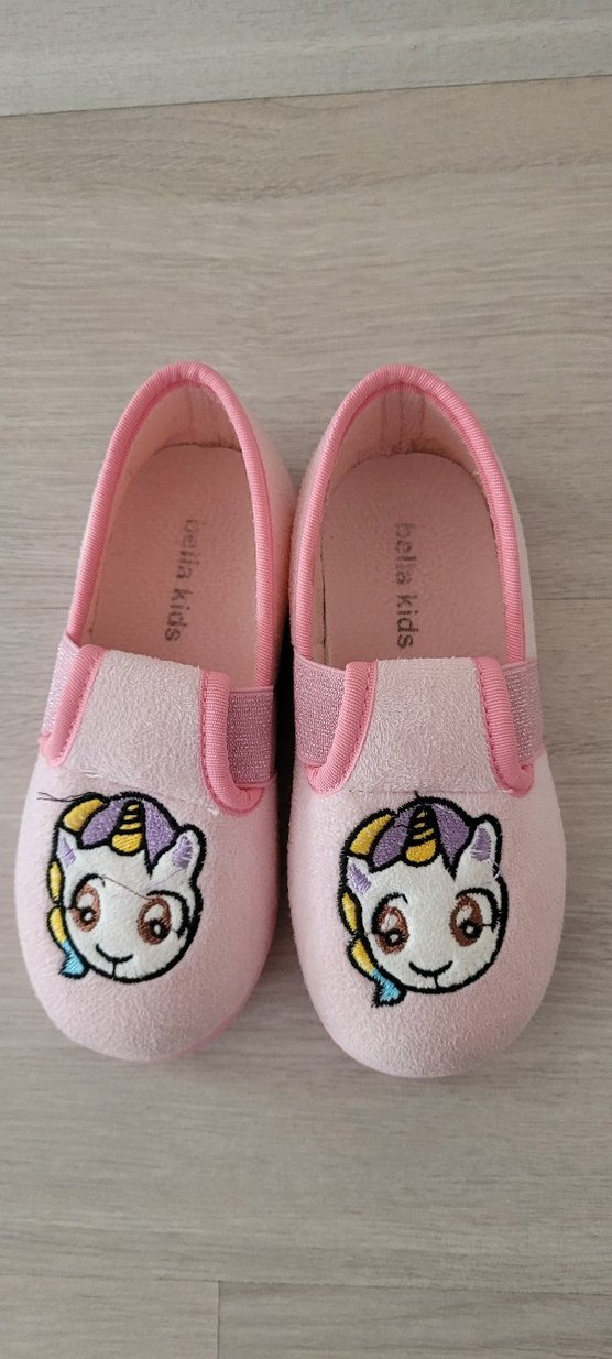 Bella kids Kız Çocuk Pembe Nakışlı Sıcak panduf - Görsel 2