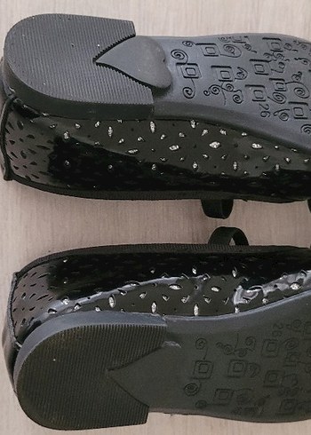 Kızlar için Siyah Goth Lastik Babet - Görsel 2