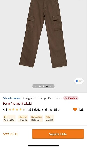 Stradivarius Stradivarius kargo pantolon
