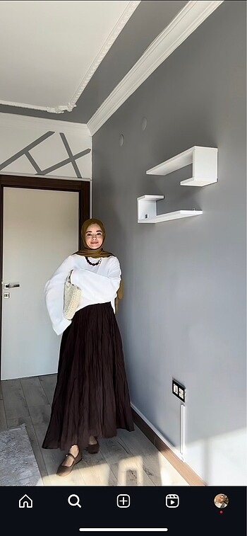 Diğer Manuka Pileli Etek Acı Kahve
