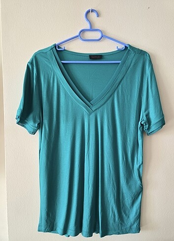 V yaka kadın tshirt