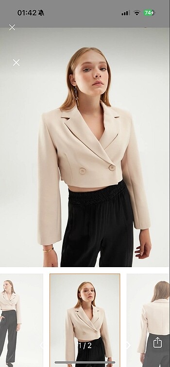 Quzu Blazer crop ceket