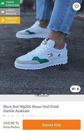 Beyaz yesil erkek günlük ayakkabı
