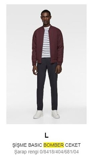 ZARA BASIC BOMBER CEKET