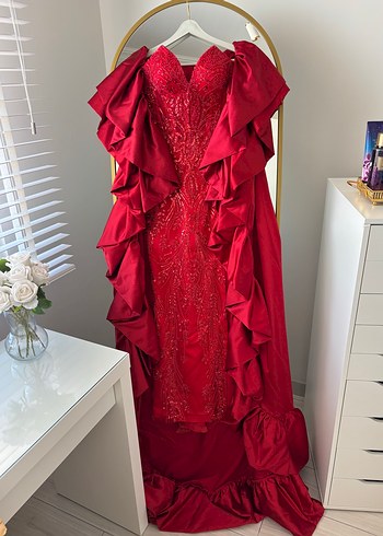 Kırmızı kına elbisesi - Görsel 6