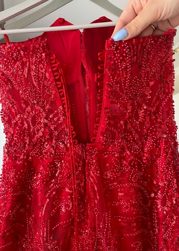 Kırmızı kına elbisesi - Görsel 5