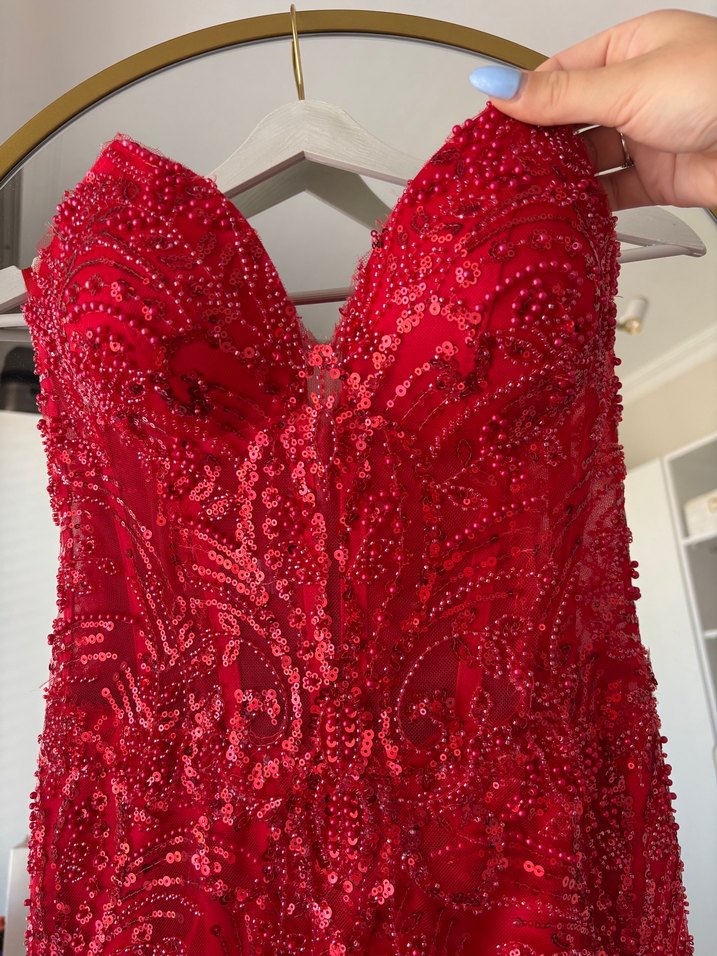 Kırmızı kına elbisesi - Görsel 3