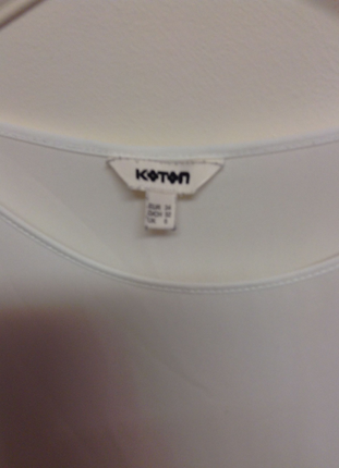 34 Beden Koton şifon beyaz bluz