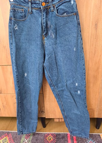 Mavi Bol Kesim Kadın Denim Pantolon