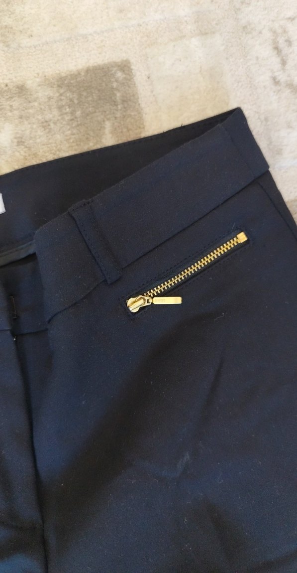 Siyah Fermuarlı Kadın Kumaş Pantolon - Görsel 4