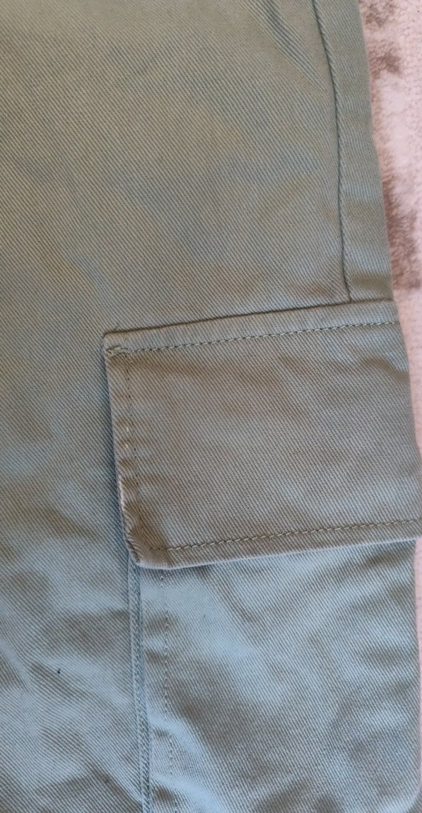 Gri Haki Kadın Keten Rahat Kesim diz altı pantolon - Görsel 3