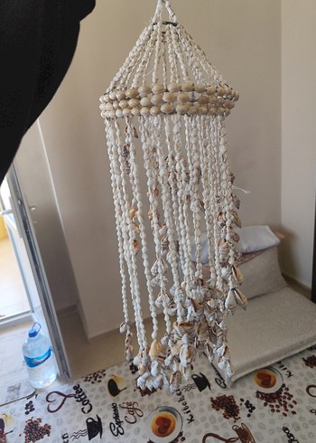 Beyaz Deniz Kabuklu Makrome Sarkaç - Görsel 5