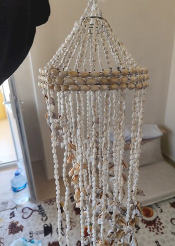 Beyaz Deniz Kabuklu Makrome Sarkaç - Görsel 4