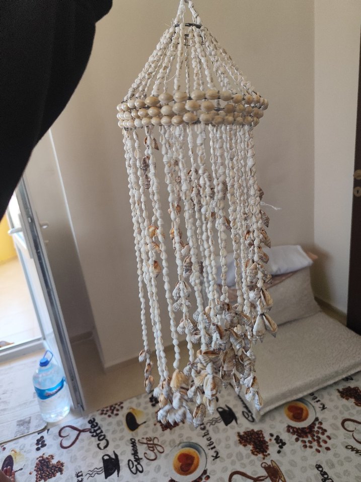 Beyaz Deniz Kabuklu Makrome Sarkaç - Görsel 5