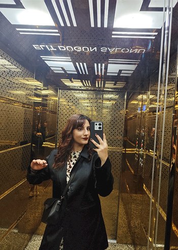 Siyah  diz üstü deri gibi trençkot - Görsel 2