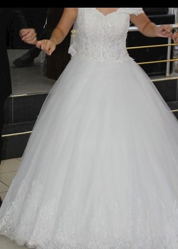 Vintage Beyaz Straplez A-Line Gelinlik - Görsel 2